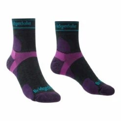 Bridgedale Womens Trail Run Ultra Light T2 Merino Sport 3/4 Crew Socks