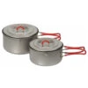 ECA260R Titanium Ultralight Pot Set M (900ml & 1300ml) -Campings Zone evernew eca260r titanium ultralight pot set m 900ml and 1300ml 04324.1655337758