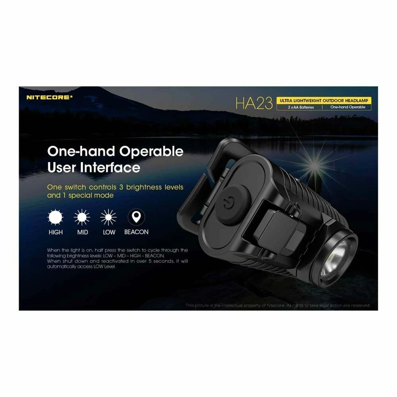 Nitecore HA23 Ultralight Headlamp 6 Nitecore HA23 Ultralight Headlamp - Image 4