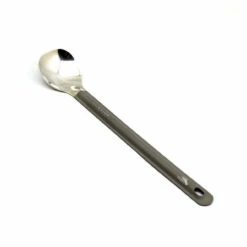 Titanium Long Handle Spoon With Polished Bowl